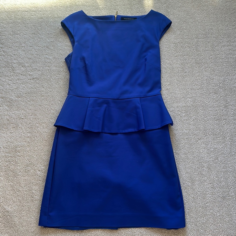 French Connection - Peplum Blue Dress